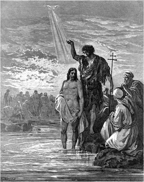 El bautismo de Jesús de Gustave Doré